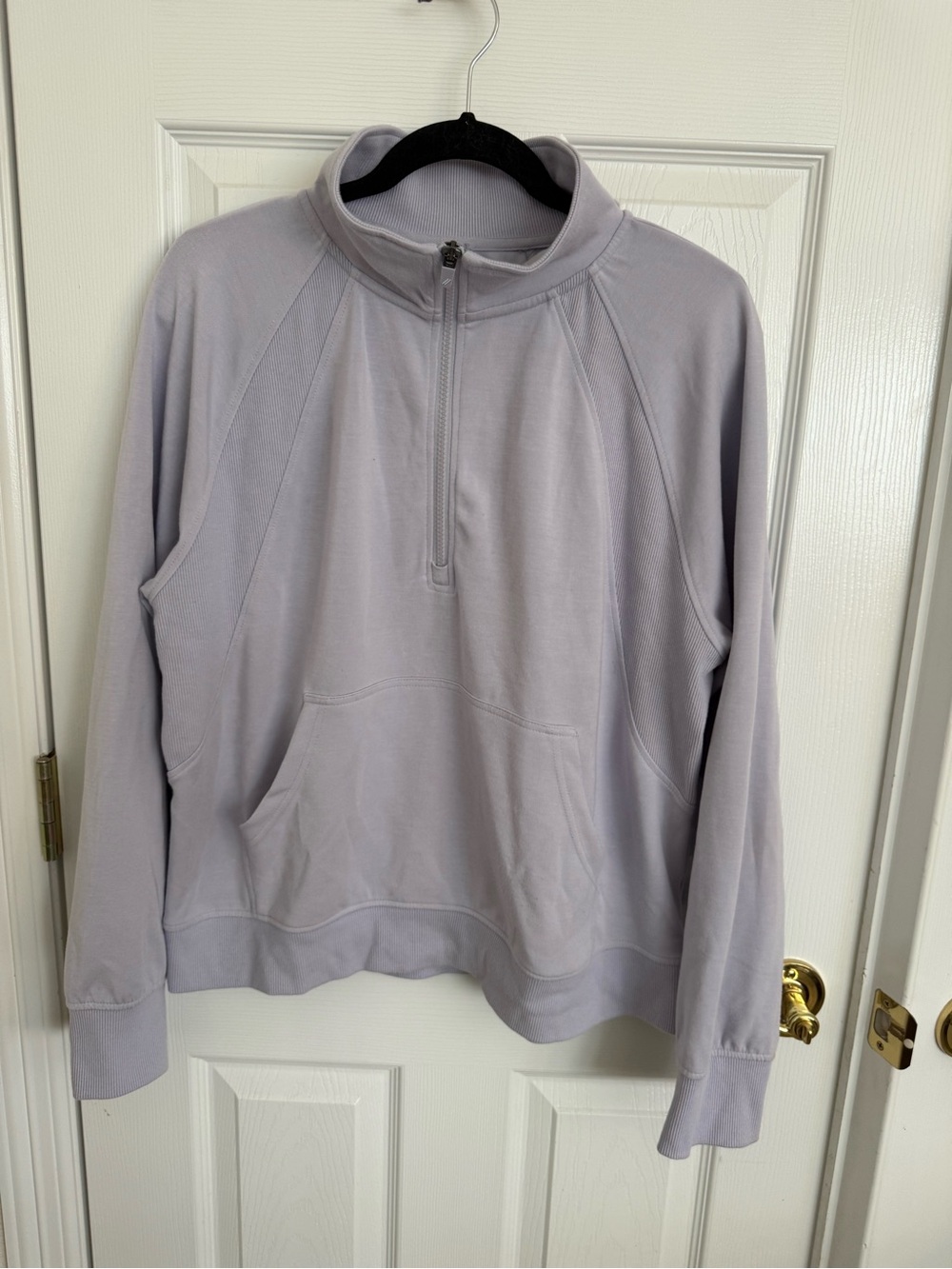 Recreation light purple half-zip athletic pullover featuring a front pocket